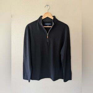 Mizzen + Main Black Performance Quarter Zip Pullover Cotton Modal Men’s Size M